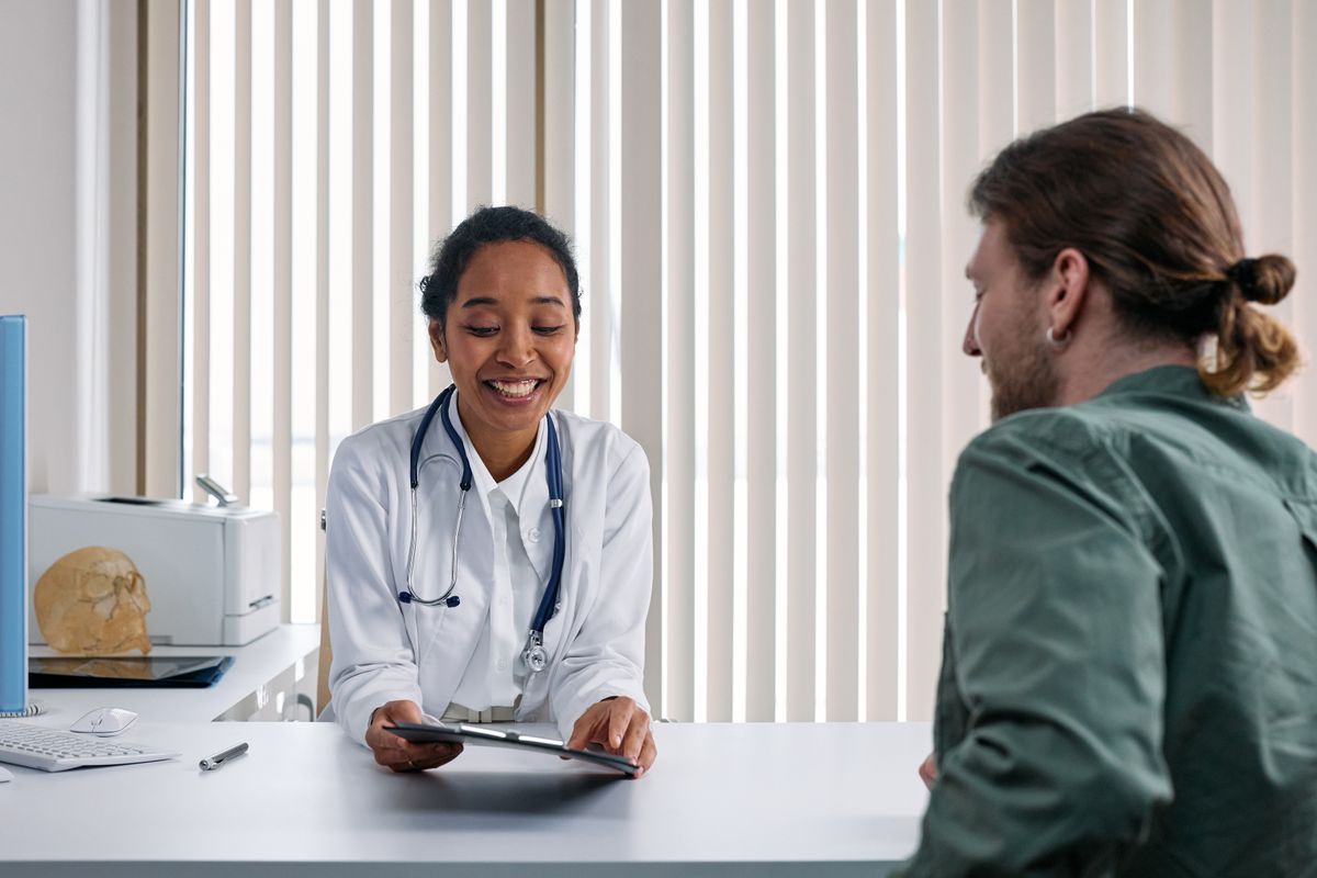 Doctor discussing care options with a patient